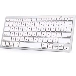 Omoton KB066 Bluetooth Wireless Keyboard for Android and iOS White—New